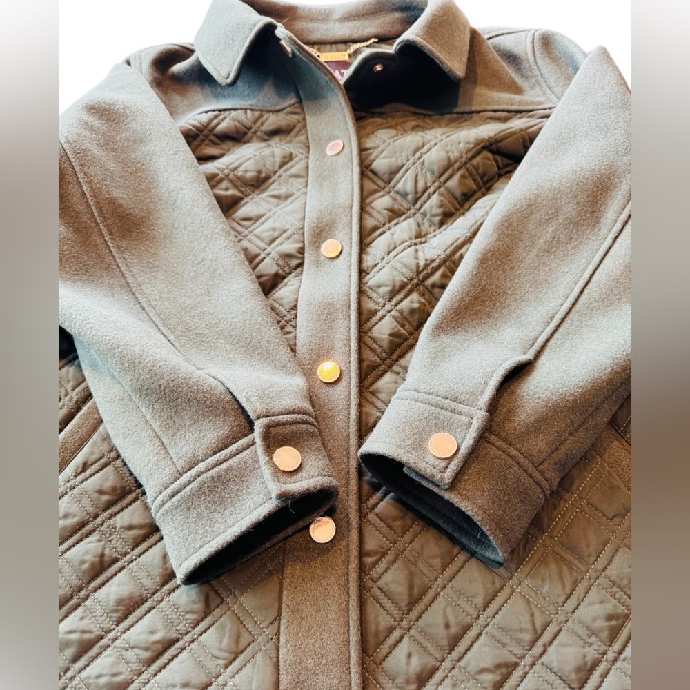 Isaac MizrahiLive Estate Green Quilted Women's Jacket Size 1X - Picture 12 of 16